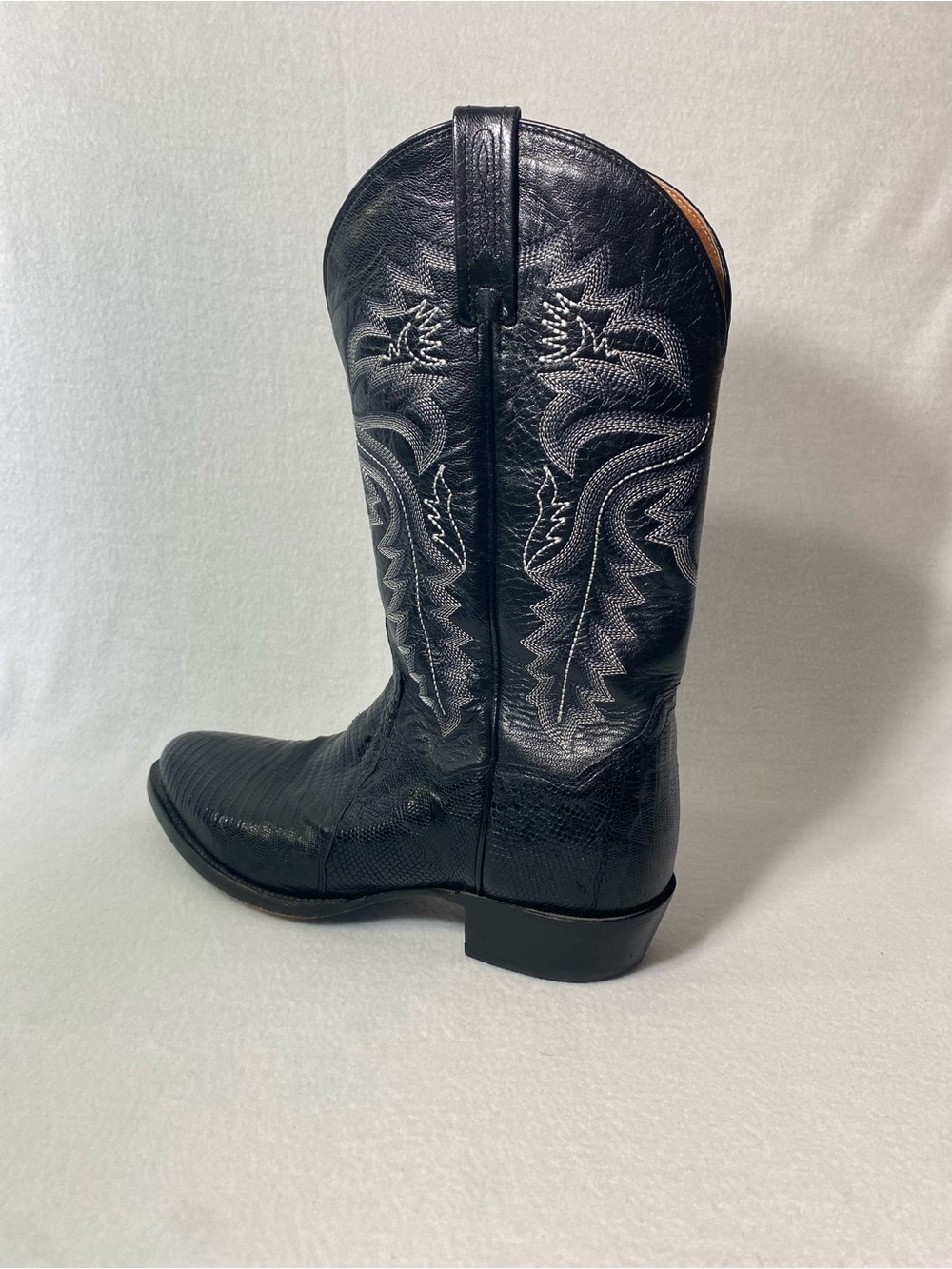 Dan Post Men's Winston Lizard DP3050 Black Western Boot Round Toe Size 11.5D